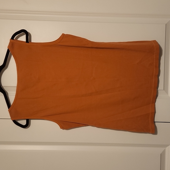 Talbots Ribbed Lace Burnt Orange Tshirt - Picture 4 of 5